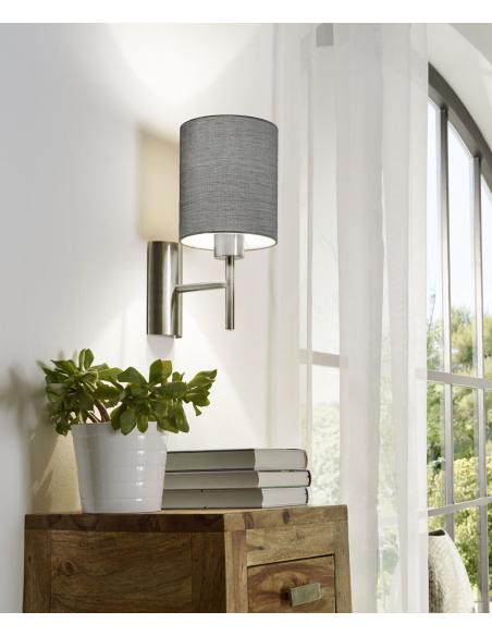EGLO 94926 - PASTERI Wall Lamp in Steel and Textile