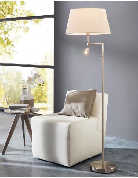 EGLO 94946 - SANTANDER Steel and Textile Floor Lamp