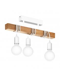 EGLO 44082 - TOWNSHEND Living Room Lamp in White Steel and Wood