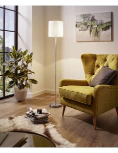 EGLO 95164 - PASTERI Floor lamp made of fabric in matte nickel steel and textile 2