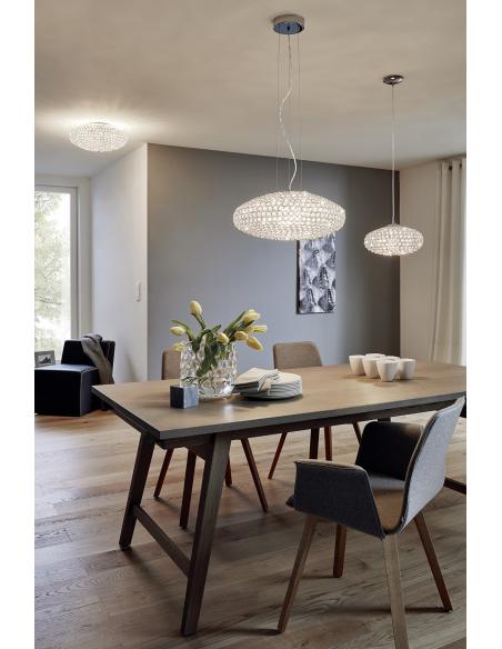 EGLO 95285 - CLEMENTE Ceiling Lamp in Steel and Glass