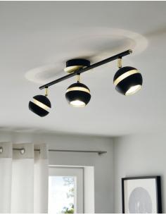 EGLO 95484 - NOCITO Lámpara de Salón en Acero negro, oro 2