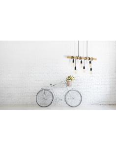 EGLO 43513 - TOWNSHEND Wooden Pendant Lamp in Black Steel and Wood 2