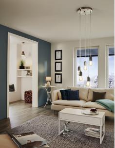 EGLO 95524 - SILVARES Living Room Lamp in Gray Steel and Concrete 2