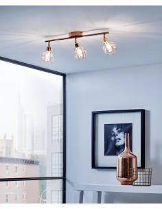 EGLO 95547 - ZAPATA Living Room Lamp in Copper Steel and Satin Glass 2