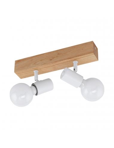 EGLO 33169 - TOWNSHEND 3 LED Spotlight in Wood, brown steel, white