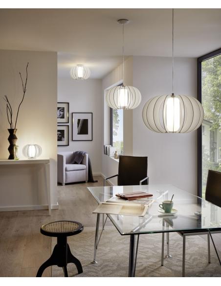 EGLO 95606 - STELLATO 2 Pendant lamp in Steel and Wood, glass