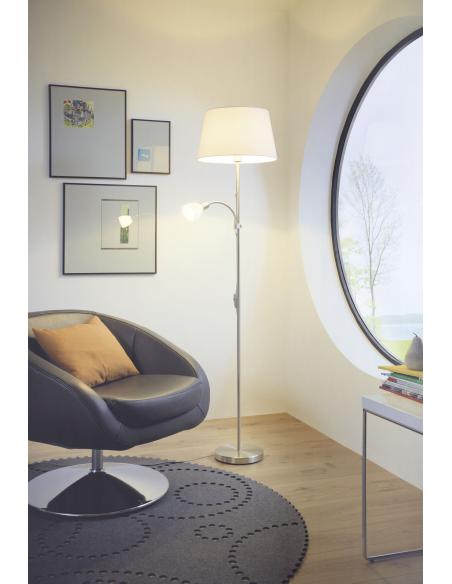 EGLO 95686 - CONESA Floor lamp in Steel and Textile, glass