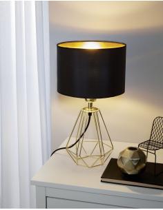 EGLO 95788 - CARLTON 2 Fabric Lamp in Steel, brass and Textile 2