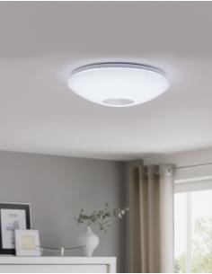 EGLO 95973 - VOLTAGO 2 LED Ceiling Light in White Steel and Acrylic with Glass Effect 2