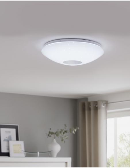 EGLO 95973 - VOLTAGO 2 Wall / ceiling lamp in Steel and Acrylic with crystal effect