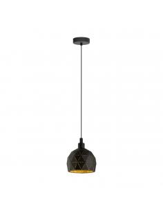 EGLO 33345 - ROCCAFORTE Living Room Lamp in black steel, gold