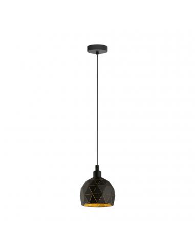 EGLO 33345 - ROCCAFORTE Living Room Lamp in black steel, gold