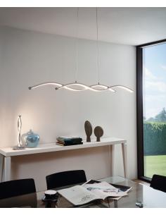 EGLO 96104 - LASANA 2 LED pendant lamp in Steel, aluminum chrome and Acrylic 2