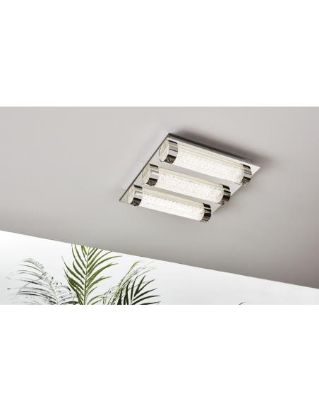 EGLO 97056 - TOLORICO Wall / ceiling lamp in Stainless steel and Glass, glass