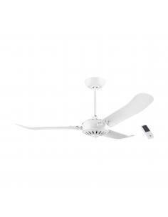 EGLO 35027 - HOI AN Ceiling Fan with knob in Aluminum, matte white metal cast