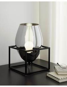 EGLO 97209 - OLIVAL 1 Living Room Lamp in Black Steel and Tinted Glass 2