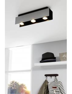 EGLO 97396 - VISERBA Plafón LED en Acero blanco aluminio, negro 2