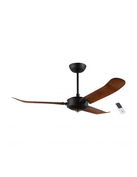 EGLO 35029 - HOI AN Ceiling Fan with knob in Aluminum, matte black metal cast