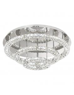 EGLO 39002 - TONERIA LED Ceiling Light in Chrome Stainless Steel and Glass