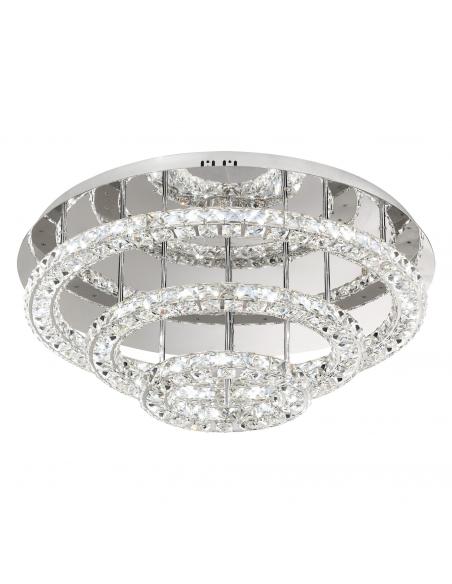 EGLO 39002 - TONERIA LED Ceiling Light in Chrome Stainless Steel and Glass
