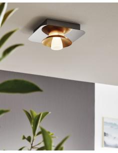 EGLO 97521 - TORANO LED ceiling light in chrome steel, gold and satin glass 2