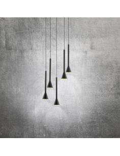 EGLO 97606 - CORTADERAS LED pendant lamp in black steel, gold 2