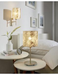 EGLO 97646 - VISERBELLA Fabric Lamp in Champagne Steel and Textile 2
