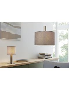 EGLO 97675 - CONCESSA 2 Lámpara de Tela en Acero níquel-mate y Textil, lino 2