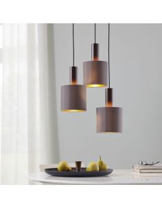 EGLO 97683 - CONCESSA 1 Lámpara colgante de Tela en Acero marrón oscuro y Textil 2