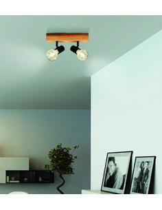 EGLO 98112 - TOWNSHEND 3 LED Spotlight in Wood, brown steel, black 2