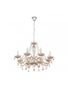 EGLO 39093 - BASILANO Crystal Pendant Lamp in Chrome Steel and Glass