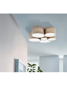 EGLO 98409 - PASTORE 1 Fabric Ceiling Light in White Steel and Textile 2