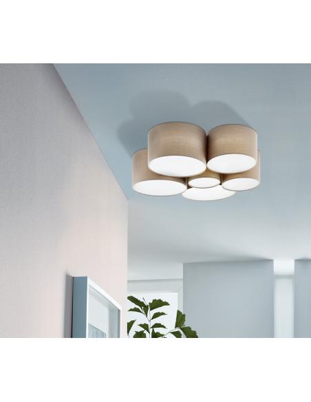 EGLO 98409 - PASTORE 1 Ceiling Lamp in Steel and Textile