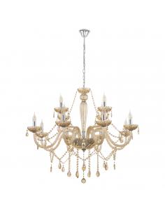 EGLO 39094 - BASILANO Crystal Pendant Lamp in Chrome Steel and Glass