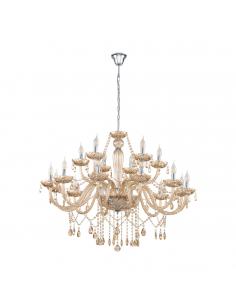 EGLO 39095 - BASILANO Crystal Pendant Lamp in Chrome Steel and Glass