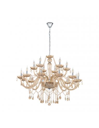 EGLO 39095 - BASILANO Crystal Pendant Lamp in Chrome Steel and Glass