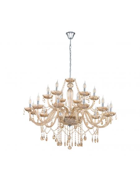 EGLO 39095 - BASILANO Crystal Pendant Lamp in Chrome Steel and Glass