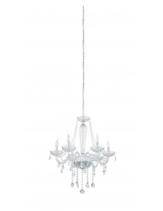 EGLO 39099 - BASILANO 1 Crystal Pendant Lamp in Chrome Steel and Glass