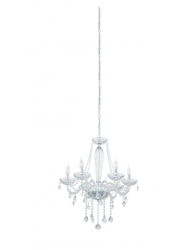 EGLO 39099 - BASILANO 1 Crystal Pendant Lamp in Chrome Steel and Glass