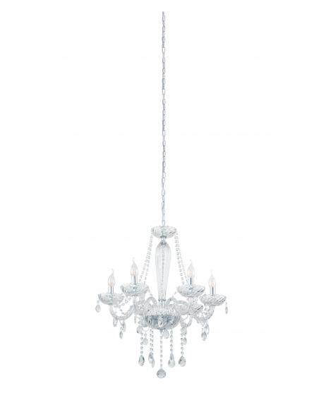 EGLO 39099 - BASILANO 1 Crystal Pendant Lamp in Chrome Steel and Glass