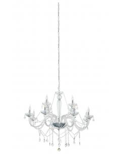 EGLO 39102 - BASILANO 1 Crystal pendant lamp in Chrome Steel and Glass