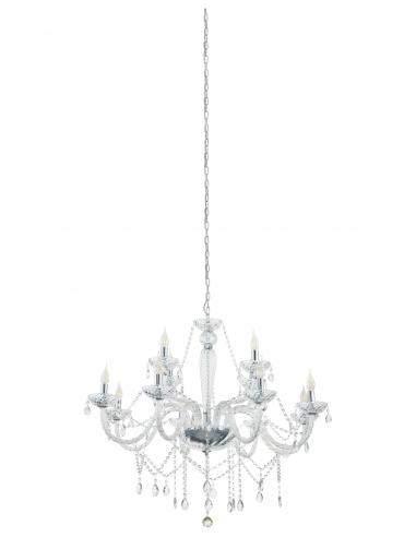 EGLO 39102 - BASILANO 1 Crystal pendant lamp in Chrome Steel and Glass