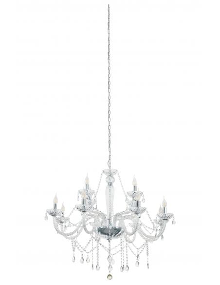 EGLO 39102 - BASILANO 1 Crystal pendant lamp in Chrome Steel and Glass