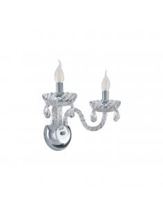 EGLO 39105 - BASILANO 1 Chandelier in Chrome Steel and Glass