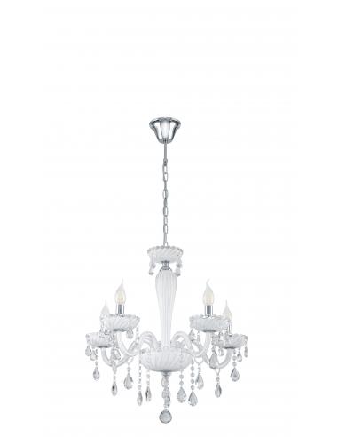 EGLO 39113 - CARPENTO Crystal Pendant Lamp in Chrome Steel and Glass