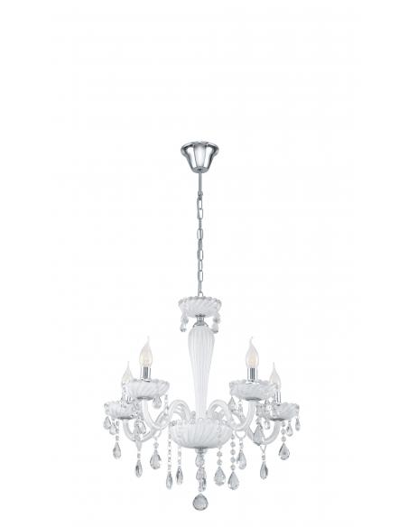 EGLO 39113 - CARPENTO Crystal Pendant Lamp in Chrome Steel and Glass