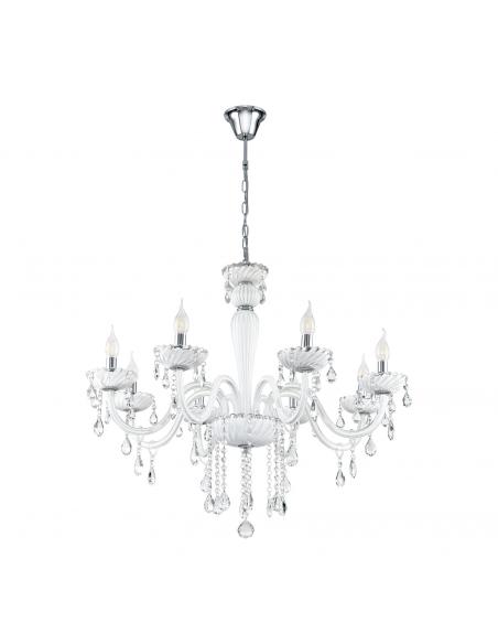 EGLO 39114 - CARPENTO Crystal Pendant Lamp in Chrome Steel and Glass