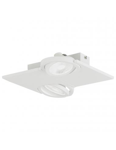 EGLO 39134 - BREA Lámpara de Salón en Acero, aluminio blanco y Vidrio satinado