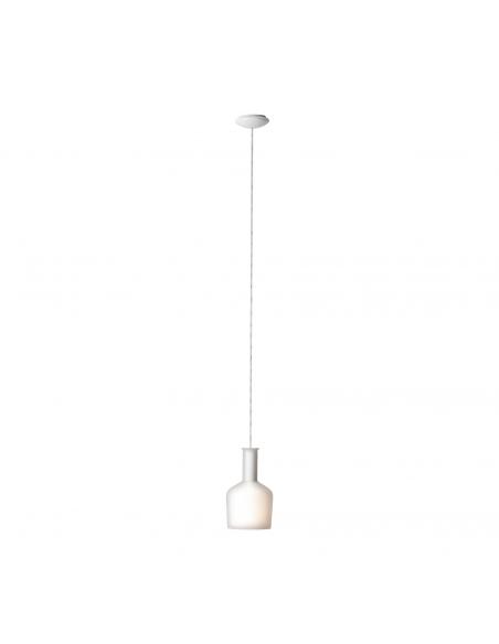 EGLO 39138 - PASCOA Crystal Pendant Lamp in White Steel and Opal Glass